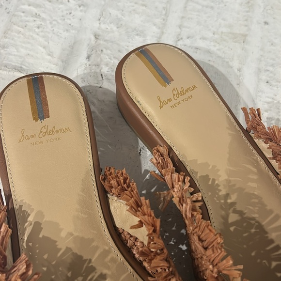 Sam Edelman Women's Reeta Mule Brown Open Weave Fringe Tassel Size 8 - Picture 3 of 12